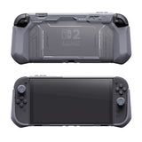 PlayVital METEOR Protective Case for Nintendo Switch 2, Dockable Ergonomic Non-Slip TPU Grip Cover with Thumb Grip for Switch 2, Shockproof Anti-Scratches Protector - New Hope Gray - YDCNTM003