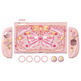 PlayVital Magic Wings Silicone Grip Case for Nintendo Switch 2 – Dockable Anime Protective Cover with Extra Adjustable Stand & Thumb Grips - Pink - XYFNTM001