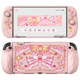 PlayVital Magic Wings Silicone Grip Case for Nintendo Switch 2 – Dockable Anime Protective Cover with Extra Adjustable Stand & Thumb Grips - Pink - XYFNTM001
