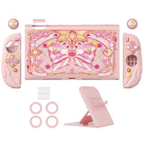 PlayVital Magic Wings Silicone Grip Case for Nintendo Switch 2 – Dockable Anime Protective Cover with Extra Adjustable Stand & Thumb Grips - Pink - XYFNTM001