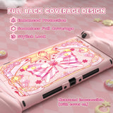 PlayVital Magic Wings Silicone Grip Case for Nintendo Switch 2 – Dockable Anime Protective Cover with Extra Adjustable Stand & Thumb Grips - Pink - XYFNTM001