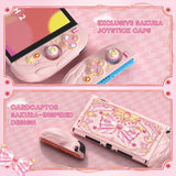 PlayVital Magic Wings Silicone Grip Case for Nintendo Switch 2 – Dockable Anime Protective Cover with Extra Adjustable Stand & Thumb Grips - Pink - XYFNTM001