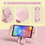PlayVital Magic Wings Silicone Grip Case for Nintendo Switch 2 – Dockable Anime Protective Cover with Extra Adjustable Stand & Thumb Grips - Pink - XYFNTM001