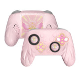 PlayVital Magic Wings Silicone Cover for Nintendo Switch 2 Pro Controller, Cute Protective Skin Case for Switch 2 Pro Controller with Back Button Caps, Thumb Grips & Stickers - Pink - PQCPTP001