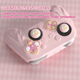 PlayVital Magic Wings Silicone Cover for Nintendo Switch 2 Pro Controller, Cute Protective Skin Case for Switch 2 Pro Controller with Back Button Caps, Thumb Grips & Stickers - Pink - PQCPTP001