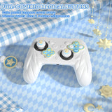 PlayVital Magic Wings Silicone Cover for Nintendo Switch 2 Pro Controller, Cute Protective Skin Case for Switch 2 Pro Controller with Back Button Caps, Thumb Grips & Stickers - White - PQCPTP002