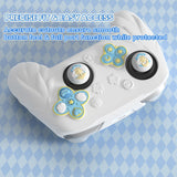 PlayVital Magic Wings Silicone Cover for Nintendo Switch 2 Pro Controller, Cute Protective Skin Case for Switch 2 Pro Controller with Back Button Caps, Thumb Grips & Stickers - White - PQCPTP002