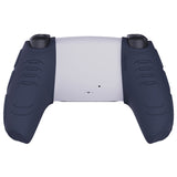 PlayVital Mecha Edition Midnight Blue Ergonomic Soft Controller Silicone Case Grips for PS5 Controller, Rubber Protector Skins with Thumbstick Caps for PS5 Controller – Compatible with Charging Station - JGPF003