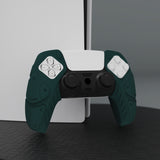 PlayVital Mecha Edition Racing Green Ergonomic Soft Controller Silicone Case Grips for PS5 Controller, Rubber Protector Skins with Thumbstick Caps for PS5 Controller – Compatible with Charging Station - JGPF004