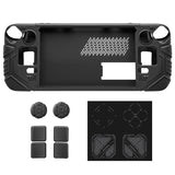 PlayVital Mecha Protective Case for Steam Deck – Anti-Slip Silicone Grip Cover for Steam Deck OLED & LCD, Shockproof Shell with Back Button Enhancement Set & Thumb Grips & Stickers - Black - JAGSDP001