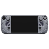 PlayVital Mecha Protective Case for Steam Deck – Anti-Slip Silicone Grip Cover for Steam Deck OLED & LCD, Shockproof Shell with Back Button Enhancement Set & Thumb Grips & Stickers - Gray - JAGSDP004