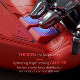 PlayVital Mecha Protective Case for Steam Deck – Anti-Slip Silicone Grip Cover for Steam Deck OLED & LCD, Shockproof Shell with Back Button Enhancement Set & Thumb Grips & Stickers - Red - JAGSDP003