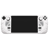 PlayVital Mecha Protective Case for Steam Deck – Anti-Slip Silicone Grip Cover for Steam Deck OLED & LCD, Shockproof Shell with Back Button Enhancement Set & Thumb Grips & Stickers - White - JAGSDP002
