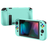 PlayVital Misty Green Protective Case for NS Switch, Soft TPU Slim Case Cover for NS Switch Joy-Con Console with Colorful ABXY Direction Button Caps - NTU6032G2