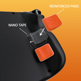PlayVital Mix Version Back Button Enhancement Set for Steam Deck LCD, Grip Improvement Button Protection Kit for Steam Deck OLED - Streamlined & Studded Design - Orange - PGSDM019