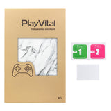 PlayVital Modern White Marble Custom Stickers Vinyl Wraps Protective Skin Decal for ROG Ally Handheld Gaming Console - RGTM014