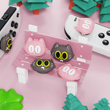 PlayVital Moonlight Cat Switch Thumb Grip Caps, Joystick Caps for NS Switch Lite, Silicone Analog Cover Thumbstick Grips for Joycon of Switch OLED - NJM1206
