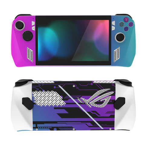 PlayVital Neon Cyber Custom Stickers Vinyl Wraps Protective Skin Decal for ROG Ally Handheld Gaming Console - RGTM012