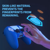 PlayVital Ninja Edition Anti-Slip Silicone Cover Skin for ps5 Wireless Controller, Ergonomic Protector Soft Rubber Case for ps5 Controller Fits with Charging Station with Thumb Grip Caps - Blue - MQRPFP005