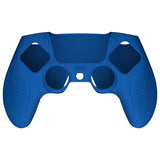 PlayVital Ninja Edition Anti-Slip Silicone Cover Skin for ps5 Wireless Controller, Ergonomic Protector Soft Rubber Case for ps5 Controller Fits with Charging Station with Thumb Grip Caps - Blue - MQRPFP005