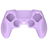 PlayVital Ninja Edition Anti-Slip Silicone Cover Skin for ps5 Wireless Controller, Ergonomic Protector Soft Rubber Case for ps5 Controller Fits with Charging Station with Thumb Grip Caps - Mauve Purple - MQRPFP004