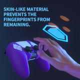 PlayVital Ninja Edition Anti-Slip Silicone Cover Skin for ps5 Wireless Controller, Ergonomic Protector Soft Rubber Case for ps5 Controller Fits with Charging Station with Thumb Grip Caps - Purple - MQRPFP003