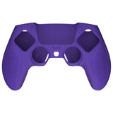 PlayVital Ninja Edition Anti-Slip Silicone Cover Skin for ps5 Wireless Controller, Ergonomic Protector Soft Rubber Case for ps5 Controller Fits with Charging Station with Thumb Grip Caps - Purple - MQRPFP003