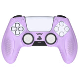PlayVital Ninja Edition Anti-Slip Silicone Cover Skin for ps5 Wireless Controller, Ergonomic Protector Soft Rubber Case for ps5 Controller Fits with Charging Station with Thumb Grip Caps - Mauve Purple - MQRPFP004