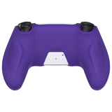 PlayVital Ninja Edition Anti-Slip Silicone Cover Skin for ps5 Wireless Controller, Ergonomic Protector Soft Rubber Case for ps5 Controller Fits with Charging Station with Thumb Grip Caps - Purple - MQRPFP003