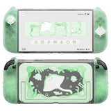 PlayVital Ocean Whisper Series Protective Case for Nintendo Switch 2, Kawaii  Dockable Hard Shell Case + Silicone Grips for Switch 2 with Thumb Grips & Sticker, Shockproof Protection Cover - Pastel Green - YPLNTP003
