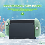 PlayVital Ocean Whisper Series Protective Case for Nintendo Switch 2, Kawaii  Dockable Hard Shell Case + Silicone Grips for Switch 2 with Thumb Grips & Sticker, Shockproof Protection Cover - Pastel Green - YPLNTP003