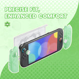 PlayVital Ocean Whisper Series Protective Case for Nintendo Switch 2, Kawaii  Dockable Hard Shell Case + Silicone Grips for Switch 2 with Thumb Grips & Sticker, Shockproof Protection Cover - Pastel Green - YPLNTP003