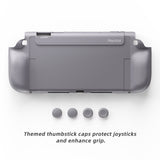PlayVital PURE Protective Case for Nintendo Switch 2 - Dockable Shockproof TPU Cover with 4 Thumb Grips | Ergonomic Grip Design & Anti-Slip Protection - New Hope Gray - JKUNTM003