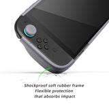 PlayVital PURE Protective Case for Nintendo Switch 2 - Dockable Shockproof TPU Cover with 4 Thumb Grips | Ergonomic Grip Design & Anti-Slip Protection - New Hope Gray - JKUNTM003