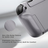 PlayVital PURE Protective Case for Nintendo Switch 2 - Dockable Shockproof TPU Cover with 4 Thumb Grips | Ergonomic Grip Design & Anti-Slip Protection - New Hope Gray - JKUNTM003