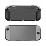 PlayVital PURE Grip Case for Nintendo Switch 2 – Shockproof TPU Cover Ergonomic Anti-Slip Grips Design & Thumbstick Caps - Black - JKUNTM001M2