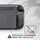 PlayVital PURE Grip Case for Nintendo Switch 2 – Shockproof TPU Cover Ergonomic Anti-Slip Grips Design & Thumbstick Caps - Clear Black - JKUNTM002M2