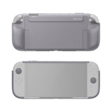 PlayVital PURE Grip Case for Nintendo Switch 2 – Shockproof TPU Cover Ergonomic Anti-Slip Grips Design & Thumbstick Caps - New Hope Gray - JKUNTM003M2