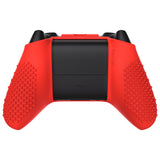 PlayVital Passion Red 3D Studded Edition Anti-slip Silicone Cover Skin for Xbox Series X/S Controller, Rubber Case Protector for Xbox Series X/S Controller with 6 Black Thumb Grip Caps - SDX3014