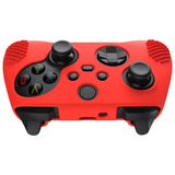 PlayVital Passion Red 3D Studded Edition Anti-slip Silicone Cover Skin for Xbox Series X/S Controller, Rubber Case Protector for Xbox Series X/S Controller with 6 Black Thumb Grip Caps - SDX3014