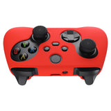 PlayVital Passion Red Pure Series Anti-Slip Silicone Cover Skin for Xbox Series X Controller, Soft Rubber Case Protector for Xbox Series S Controller with Black Thumb Grip Caps - BLX3012