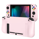 PlayVital Pink Protective Case for NS Switch, Soft TPU Slim Case Cover for NS Switch Joy-Con Console with Colorful ABXY Direction Button Caps - NTU6001G2