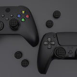 PlayVital Thumbs Cushion Caps Thumb Grips for PS5, for PS4, Thumbstick Grip Cover Joystick Caps for Xbox Series X/S, for Xbox One, Elite Series 2, for Switch Pro Controller - Puff Cloud Texture Design Black - PJM3096