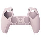 PlayVital Cherry Blossoms Pink Pure Series Anti-Slip Silicone Cover Skin for PS 5 Controller, Soft Rubber Case for PS5 Controller with White Thumb Grip Caps - KOPF019