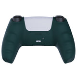 PlayVital Racing Green Pure Series Anti-Slip Silicone Cover Skin for Playstation 5 Controller, Soft Rubber Case for PS5 Controller with Black Thumb Grip Caps - KOPF004