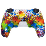 PlayVital Pure Series Colorful Splash Dockable Model Anti-Slip Silicone Cover Skin with 6 Thumb Grip Caps for ps5 Controller Fits with Charging Station - EKPFS002