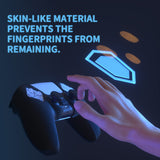 PlayVital Pure Series Dockable Model Anti-Slip Silicone Cover Skin for ps5 Controller, Soft Rubber Grip Case for ps5 Wireless Controller Fits with Charging Station with 6 Thumb Grip Caps - Black - EKPFP001