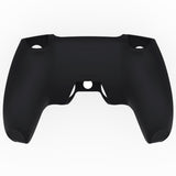 PlayVital Pure Series Dockable Model Anti-Slip Silicone Cover Skin for ps5 Controller, Soft Rubber Grip Case for ps5 Wireless Controller Fits with Charging Station with 6 Thumb Grip Caps - Black - EKPFP001