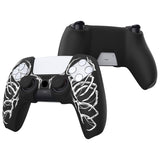 PlayVital Pure Series Carving Skull Dockable Model Anti-Slip Silicone Cover Skin with 6 Thumb Grip Caps for ps5 Controller Fits with Charging Station - EKPFL006