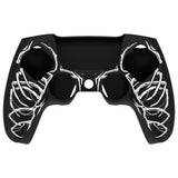 PlayVital Pure Series Carving Skull Dockable Model Anti-Slip Silicone Cover Skin with 6 Thumb Grip Caps for ps5 Controller Fits with Charging Station - EKPFL006